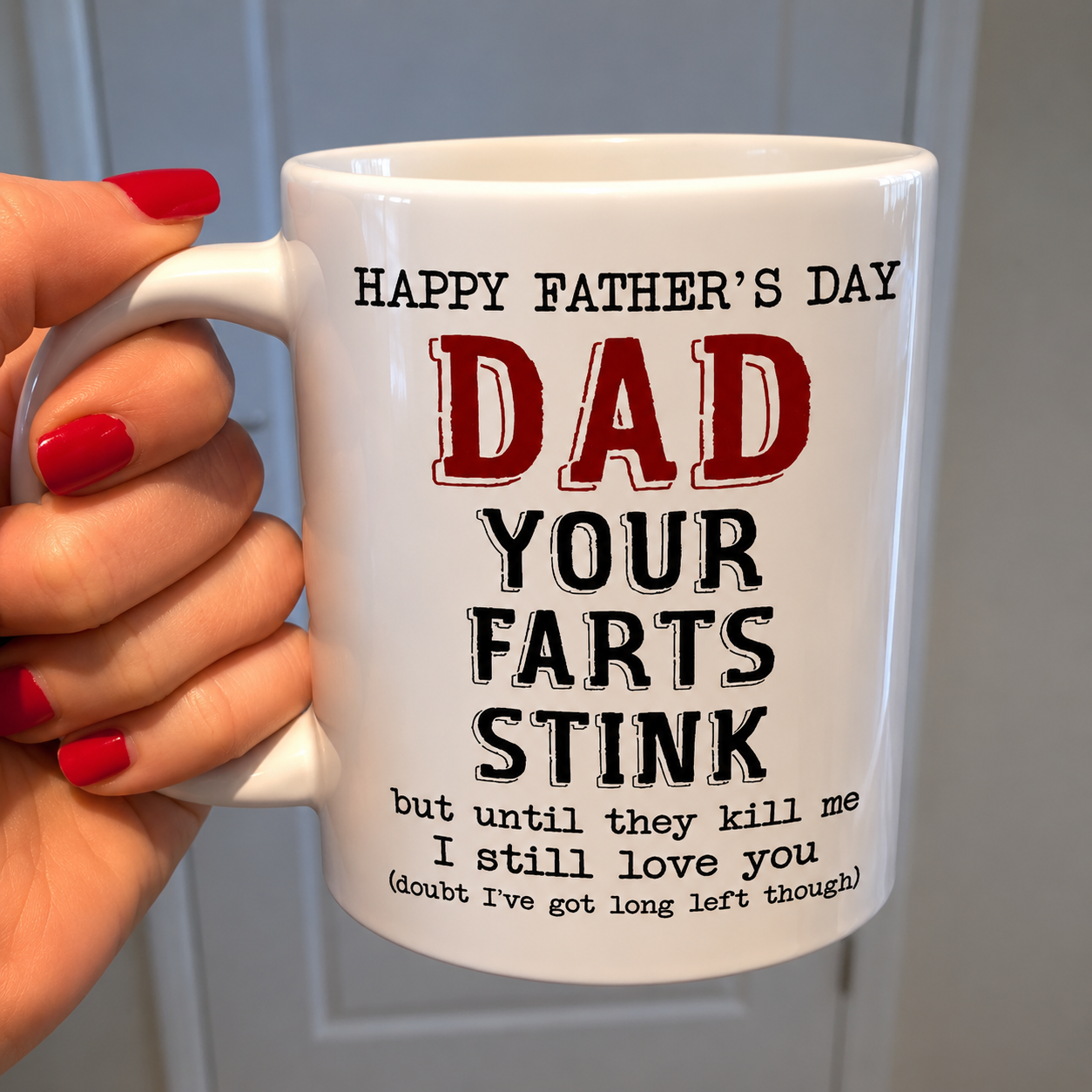 Birthday Presents For Dad Happy Father Day Dad Your Farts Stink Ceramic Mug CP