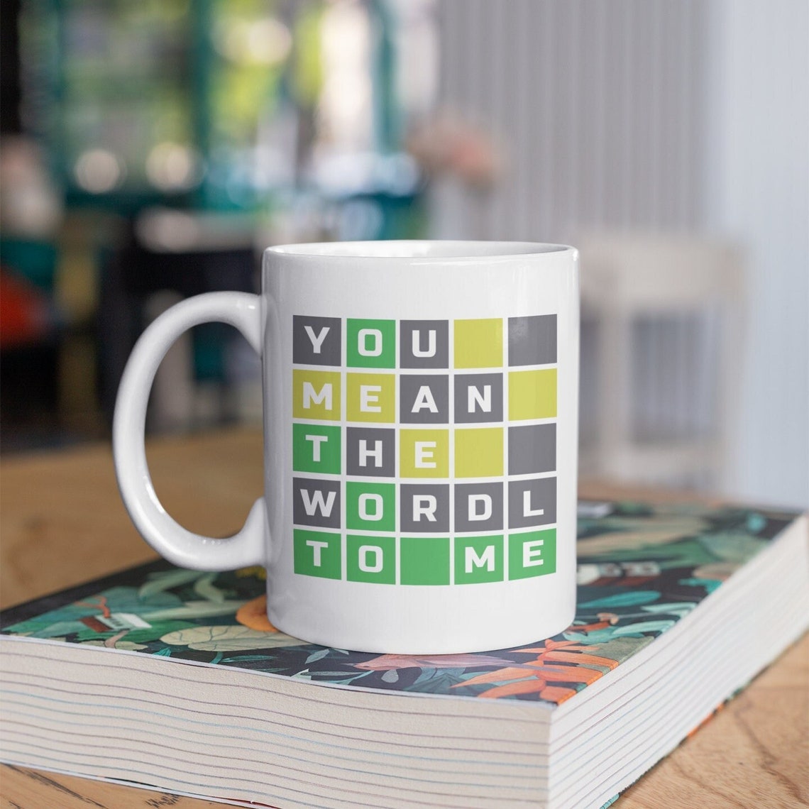 Wordle Coffee You Mean the Wordle to Me” | Valentines Day Gift | Large Christmas Hot Chocolate Mug HG