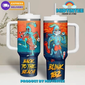 Gift For Blink-182 Lover Bunny Blink-182 Bunny Stanley Quencher 30oz or 40oz Stainless Steel Tumbler With Handle HG