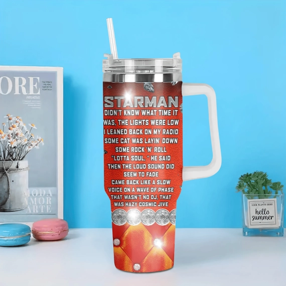 David Bowie Starman Customized 30oz or 40 Oz Tumbler HG