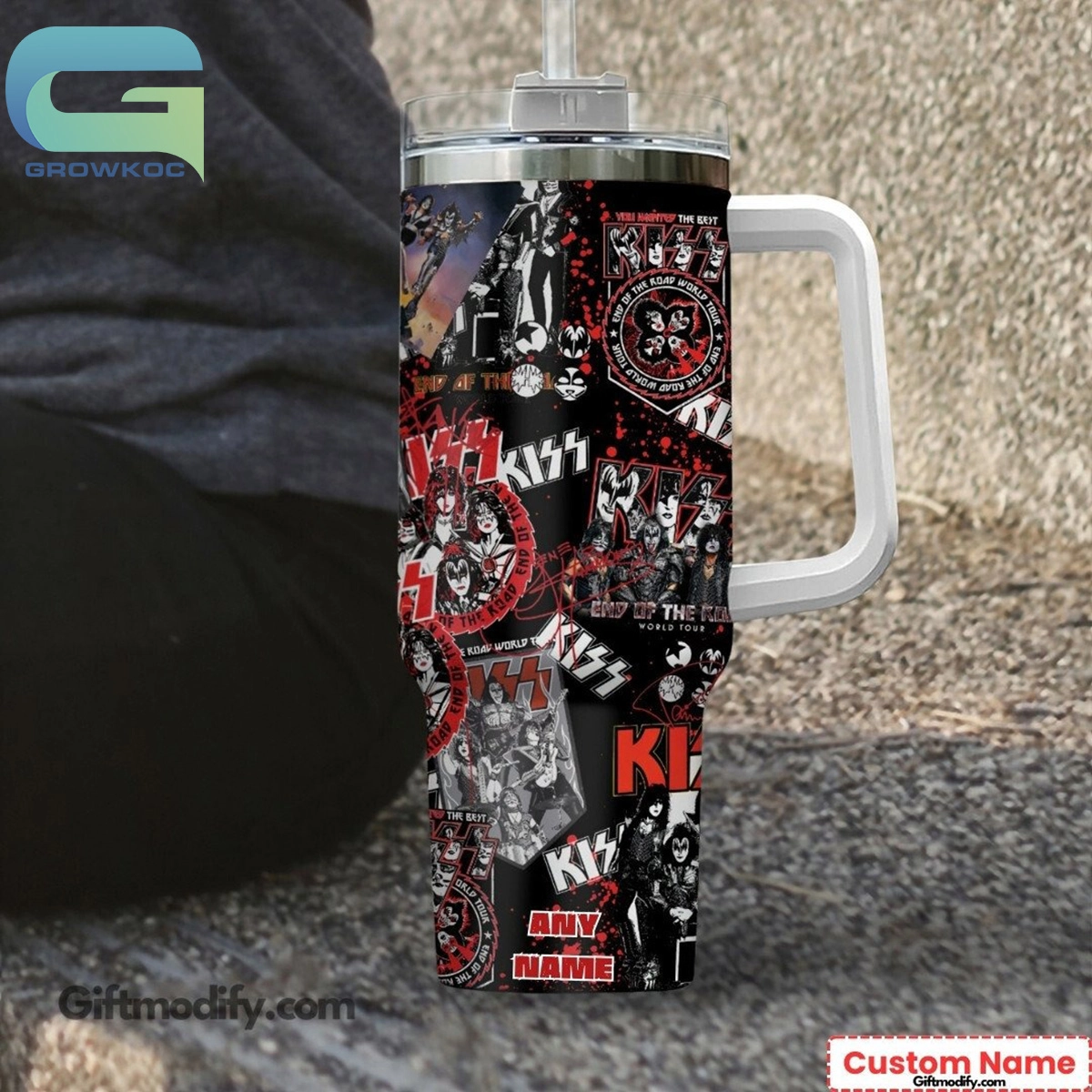 Kiss Band Love Album Cover Personalized 30oz or 40oz Stainless Steel Tumbler With Handle HG