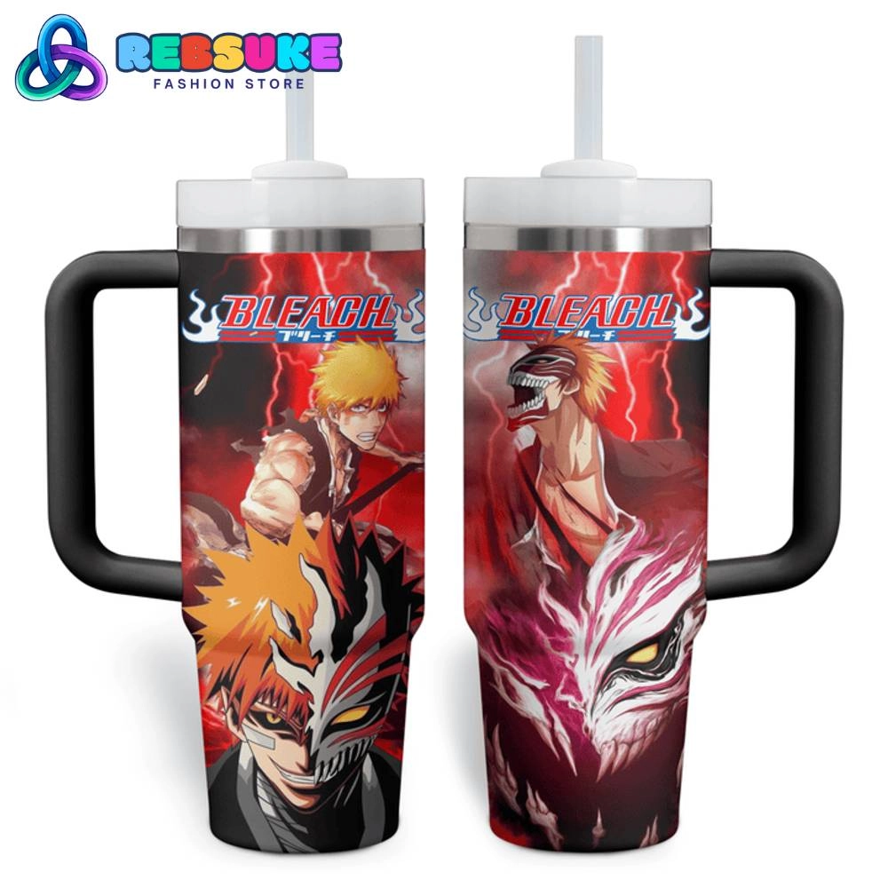 Kurosaki Ichigo Bleach 30oz Or 40oz Stainless Steel Tumbler With Handle HG