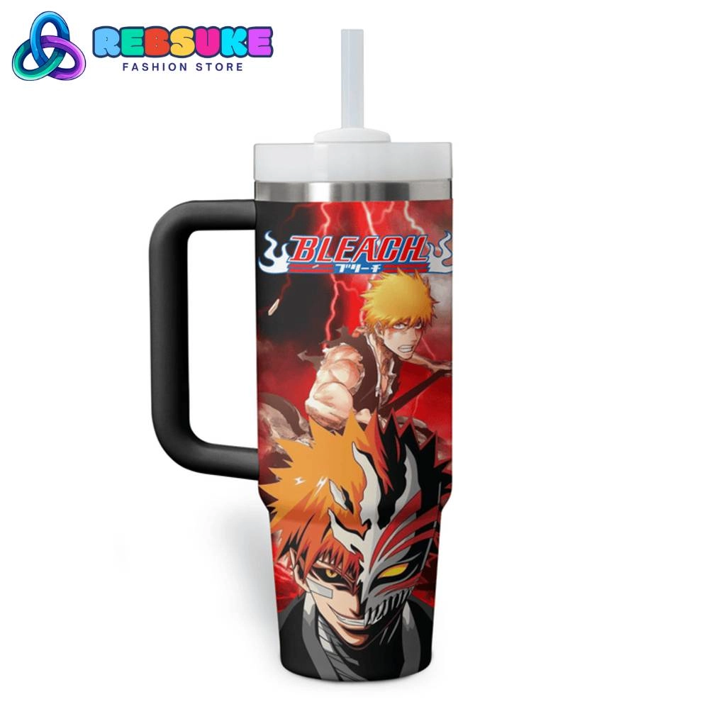 Kurosaki Ichigo Bleach 30oz Or 40oz Stainless Steel Tumbler With Handle HG