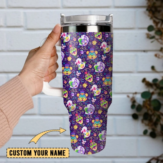 Five Nights At Freddy Amino Games Custom  Quencher 30oz or 40oz Stainless Steel Tumbler With Handle,  Best gifts for Friend Family NVA