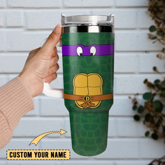 Teenage Mutant Ninja Turtles Movie Custom  Quencher 30oz or 40oz Stainless Steel Tumbler With Handle,  Best gifts for Friend Family NVA