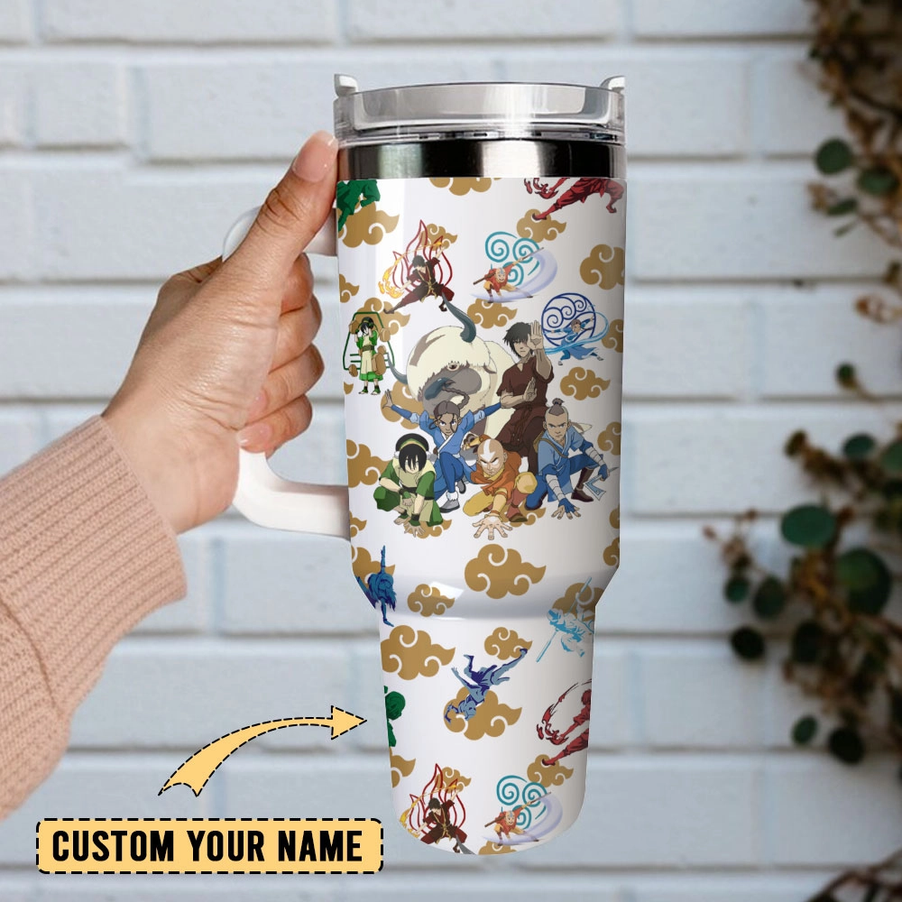 Avatar The Last Airbender TV Series Custom Quencher 30oz or 40oz Stainless Steel Tumbler With Handle, Best Gifts NVA