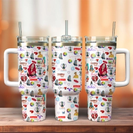 Karol G Singer Anime Custom  Quencher 30oz or 40oz Stainless Steel Tumbler With Handle,  Best gifts for Friend Family NVA