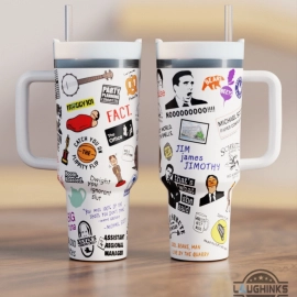 Michael Scott Paper Company Crewcup  30oz or 40Oz Stainless Steel Travel Cups With Handle Lid And Straw HG