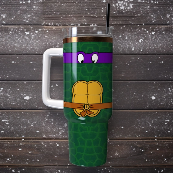 Teenage Mutant Ninja Turtles Movie Custom  Quencher 30oz or 40oz Stainless Steel Tumbler With Handle,  Best gifts for Friend Family NVA