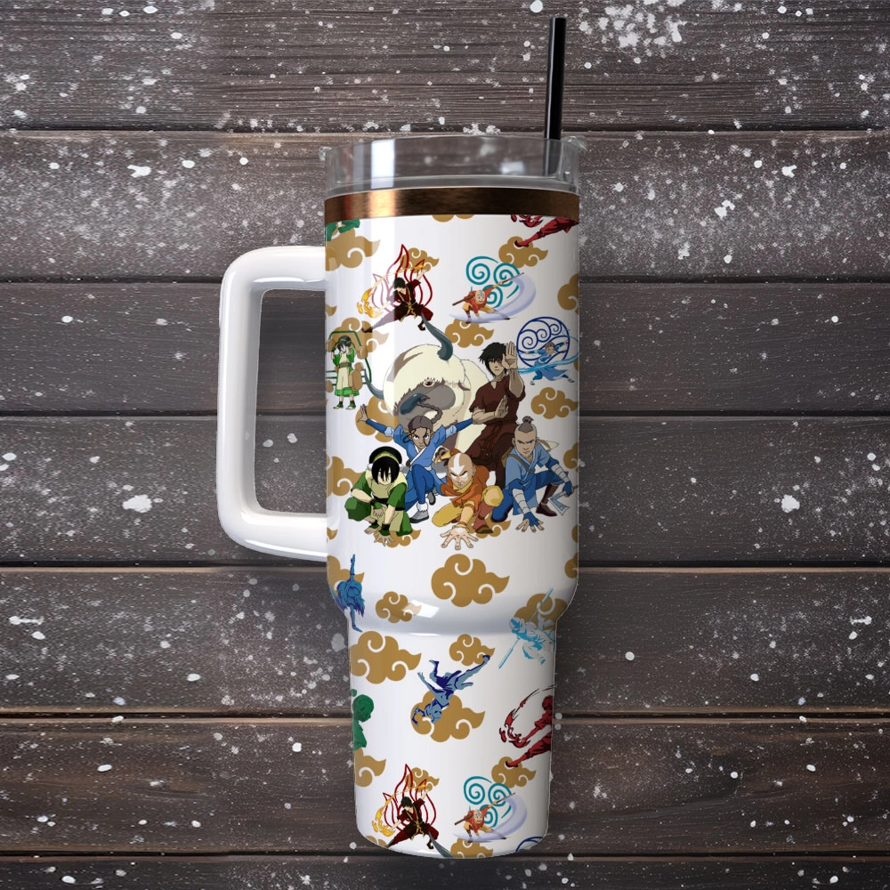 Avatar The Last Airbender TV Series Custom Quencher 30oz or 40oz Stainless Steel Tumbler With Handle, Best Gifts NVA
