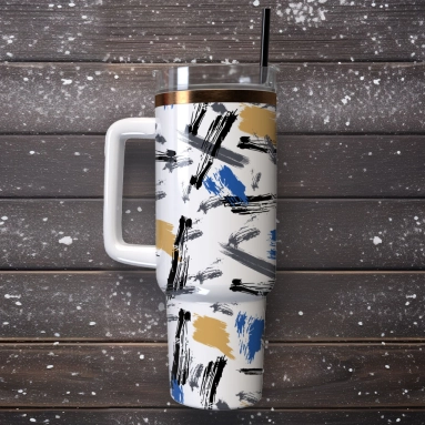 30oz Or 40oz Artwork Custom Quencher  Stainless Steel Tumbler With Handle HG