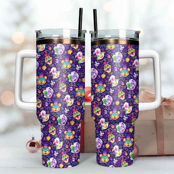 Five Nights At Freddy Amino Games Custom  Quencher 30oz or 40oz Stainless Steel Tumbler With Handle,  Best gifts for Friend Family NVA