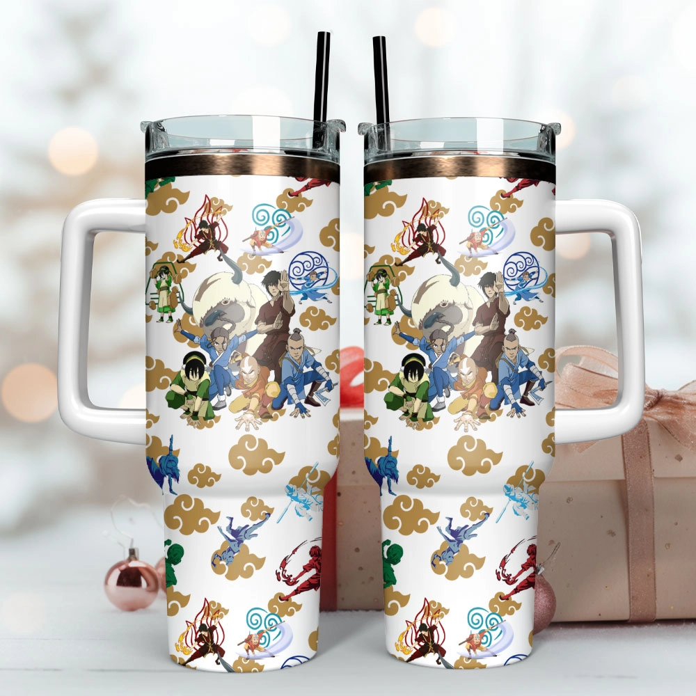 Avatar The Last Airbender TV Series Custom Quencher 30oz or 40oz Stainless Steel Tumbler With Handle, Best Gifts NVA