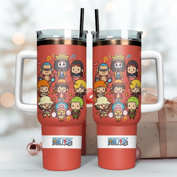 One Piece Anime Cartoon Custom Quencher 30oz Or 40oz Stainless Steel Tumbler With Handle HG