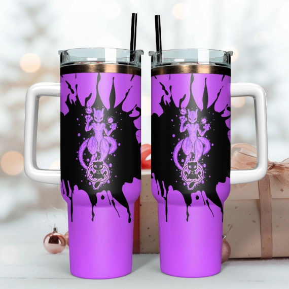 Pokemon Cartoon Custom Quencher 30oz Or 40oz Stainless Steel Tumbler With Handle HG
