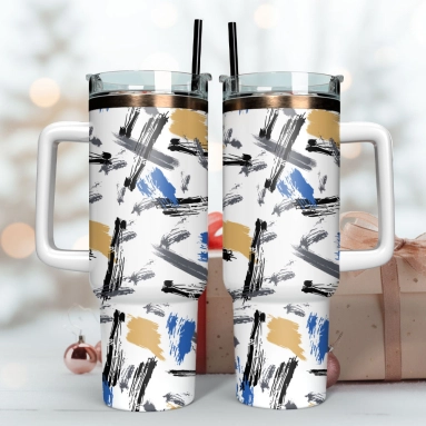 30oz Or 40oz Artwork Custom Quencher  Stainless Steel Tumbler With Handle HG