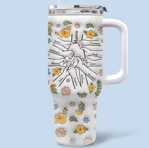 Custom Tittle And Kids Name Mother's Day Gift For Mom, Nana  30oz or 40oz Tumbler Tumbler With Handle HG