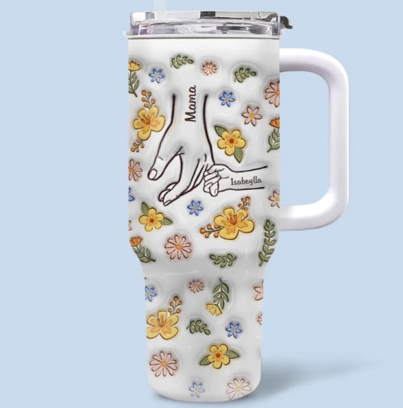 Custom Tittle And Kids Name Mother's Day Gift For Mom, Nana  30oz or 40oz Tumbler Tumbler With Handle HG