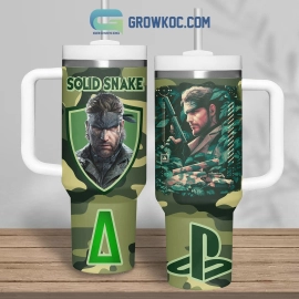 Solid Snake Iroquois Pliskin Metal Gear 30oz or 40oz Stainless Steel Tumbler With Handle HG