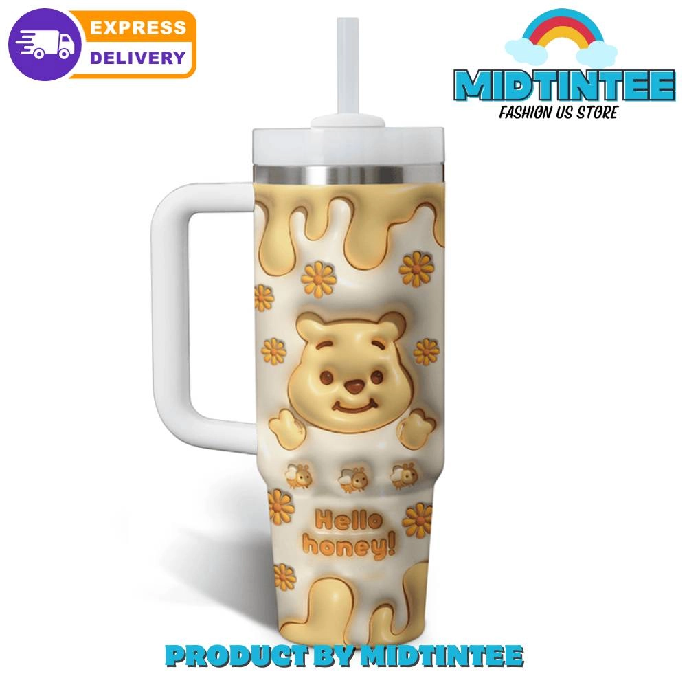Winnie The Pooh Hello Honey Cute Gift for her,him, Birthday Xmas Halloween Gift 30oz or 40oz Tumbler LN