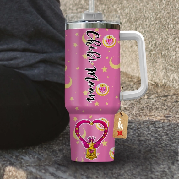 Chibiusa Sailor Moon manga Anime Custom Stanley Quencher 30oz or 40oz Stainless Steel Tumbler With Handle HG Personalized Anime Cup