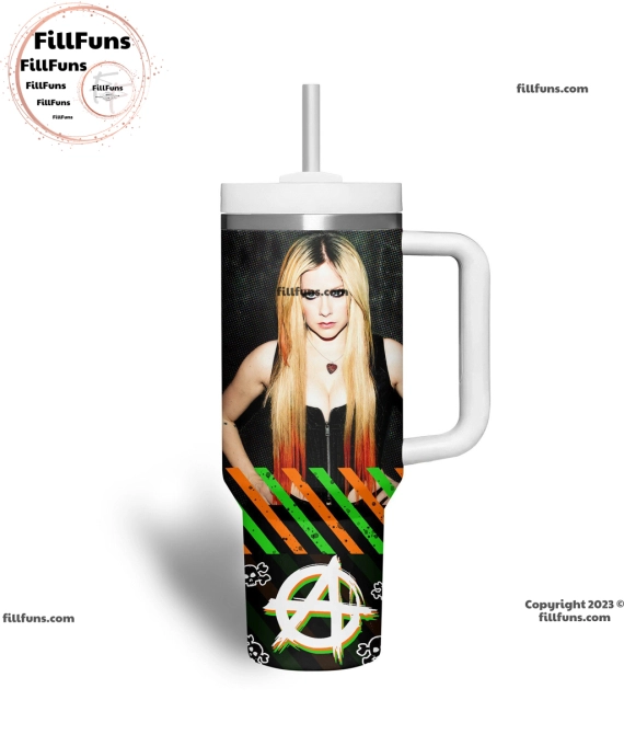 Avril Lavigne Greatest Hits Tour Music Custom Quencher 30oz or 40oz Stainless Steel Tumbler HG With Handle