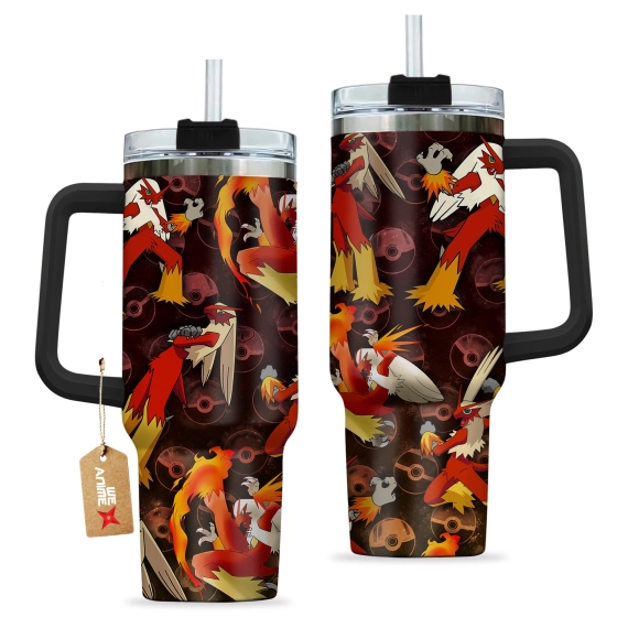 Blaziken Pokemon Anime Custom Quencher 30oz Or 40oz Stainless Steel Tumbler With Handle HG