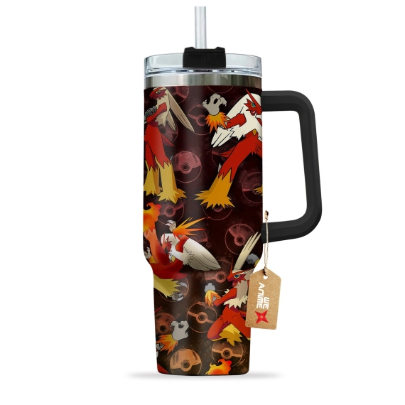 Blaziken Pokemon Anime Custom Quencher 30oz Or 40oz Stainless Steel Tumbler With Handle HG
