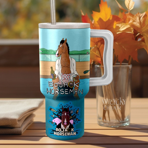 BoJack Horseman TV Series Custom Quencher 30oz or 40oz Stainless Steel Tumbler HG With Handle