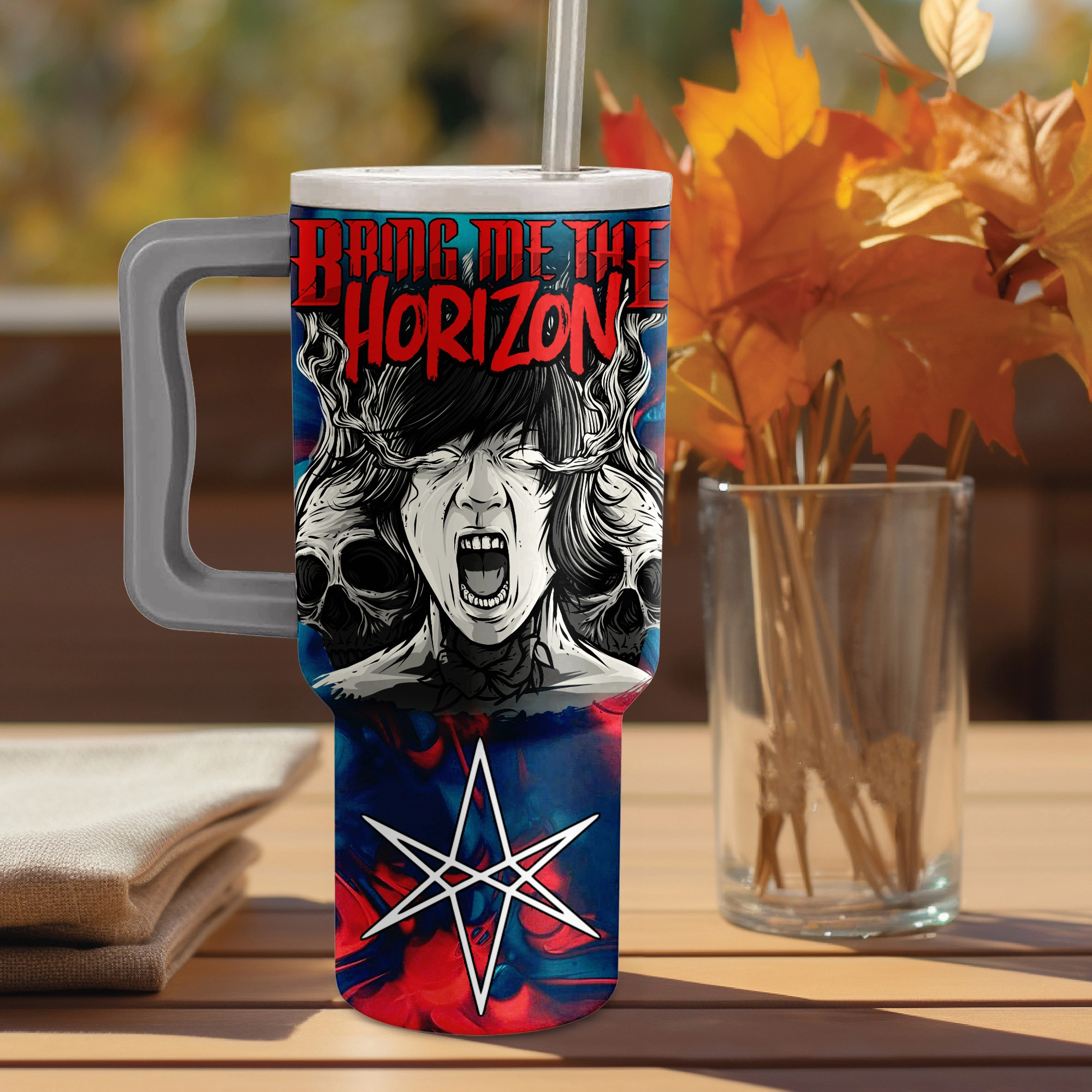 Bring Me The Horizon Music Custom Stanley Quencher 40oz Stainless Steel Tumbler HG With Handle