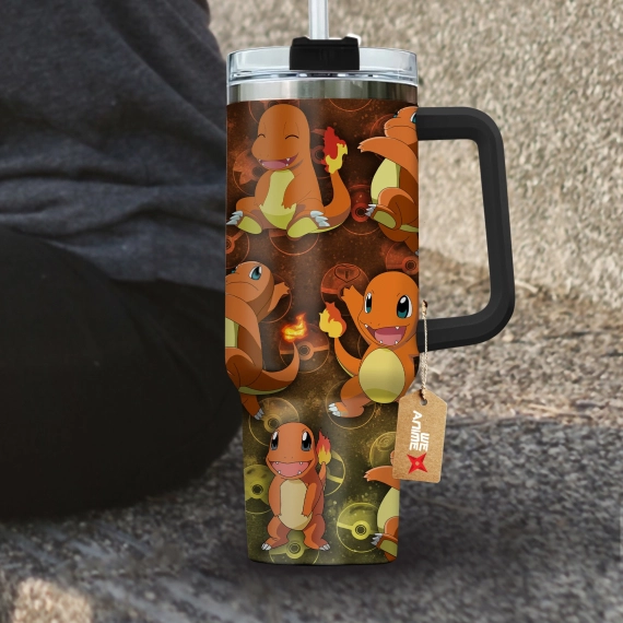 Charmander Pokemon Anime Custom Quencher 30oz Or 40oz Stainless Steel Tumbler With Handle HG