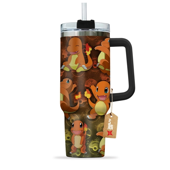 Charmander Pokemon Anime Custom Quencher 30oz Or 40oz Stainless Steel Tumbler With Handle HG