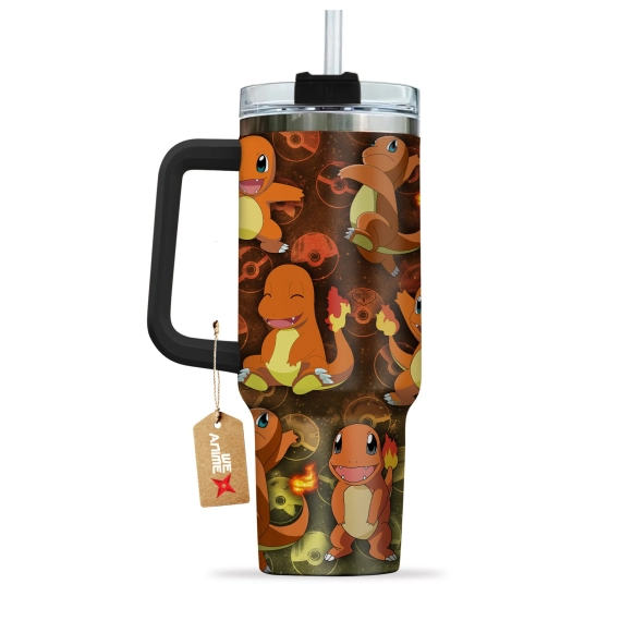Charmander Pokemon Anime Custom Quencher 30oz Or 40oz Stainless Steel Tumbler With Handle HG