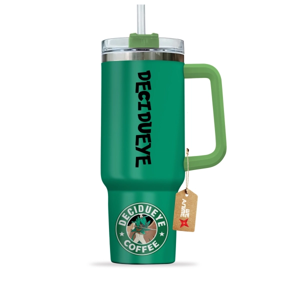 Decidueye Coffee Pokemon Anime Custom 30oz or 40oz Quencher Stainless Steel Tumbler With Handle, Best Gift Idea NVA
