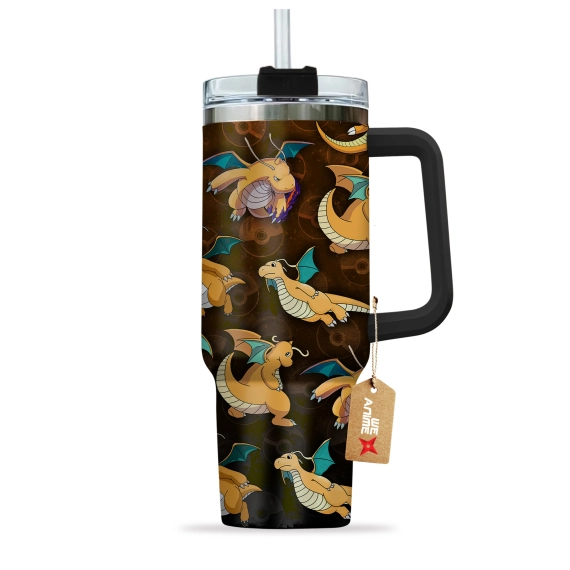 Dragonite Pokemon Anime Custom   Quencher 30oz or 40oz Stainless Steel Tumbler With Handle HG