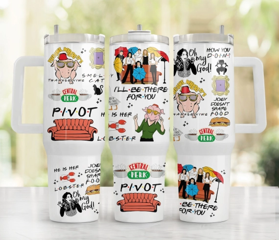 Friends TV Series Custom Quencher 30oz or 40oz Stainless Steel Tumbler HG