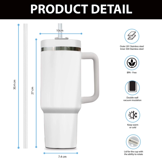 Deer Hunter Dad Papa Personalized  30oz or 40oz Tumbler with Handle, Best Gifts NVA