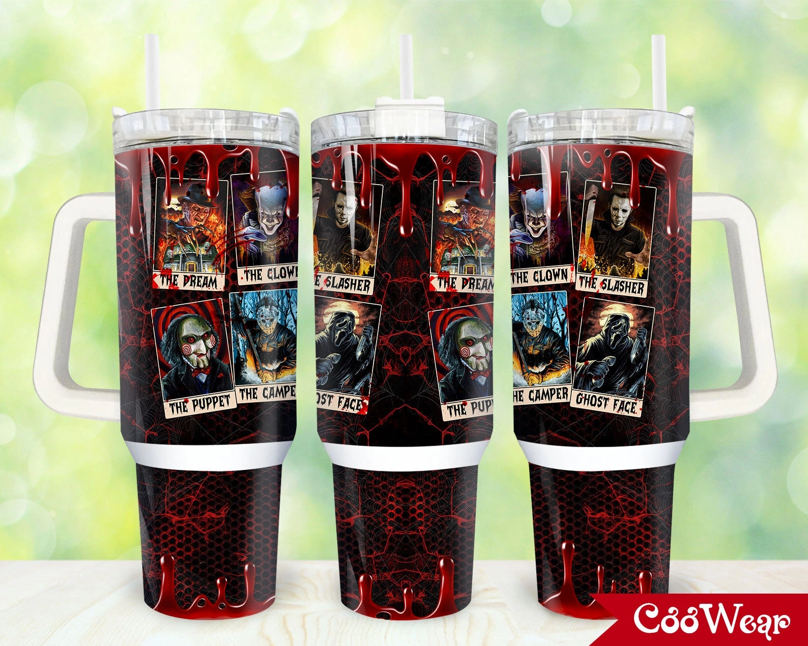 Horror Movies Characters Movies Custom Quencher 30oz or 40oz Stainless Steel Tumbler With Handle HG