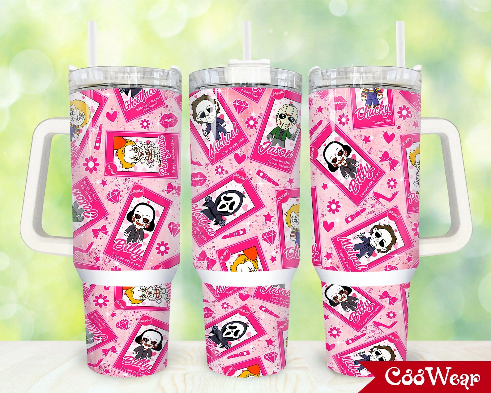 Horror Movies Characters Movies Custom Quencher 30oz or 40oz Stainless Steel Tumbler With Handle HG