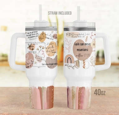 Easter Gift Bible Affirmations  30oz or 40oz Tumbler,  Gift for Her, 30oz or 40oz Tumbler with Handle HG