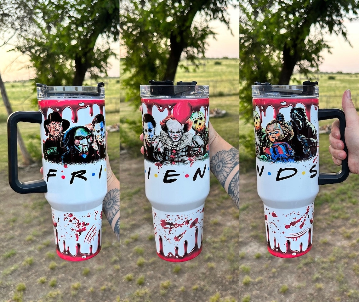 Horror Movie Characters, Scary Movie, Vibrant Color 30oz or 40oz Tumbler HG