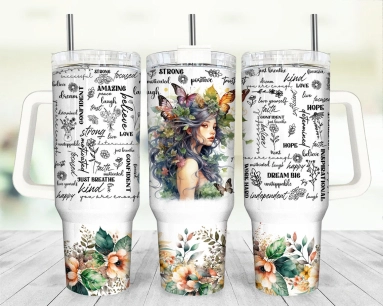 30oz or 40oz Tumbler Positive Affirmations Tumbler Gift For Her Him Birthday Gift LN