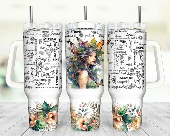 30oz or 40oz Tumbler Positive Affirmations Tumbler Gift For Her Him Birthday Gift LN