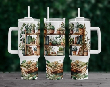 Gardener Gifts 30oz or 40oz plant Bookshelf tumbler HG