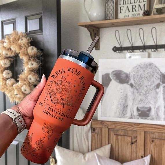 Well Read Woman Bookish Tumbler 30oz or 40oz Book Lovers 40oz Tumbler Funny Bookish Girl Cup Gift For Her Him Birthday Gift LN