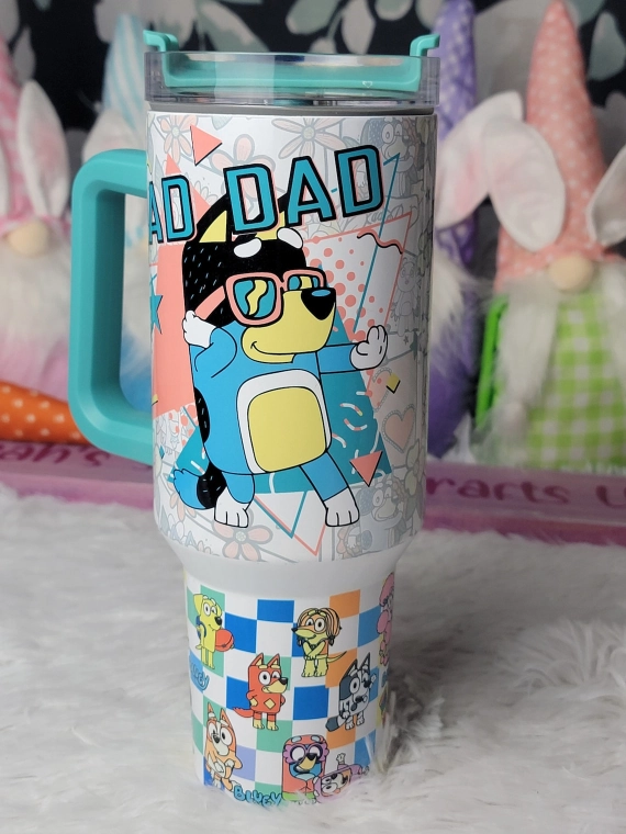 Bluey Rad Dad Cartoon 30oz or 40oz Tumbler HG