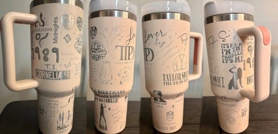 Taylor Swift Album 2024 The Tortured Poets Department Music Custom Swiftie University 30oz or 40oz  Engraved Tumbler HG Midnight Lover 1989
