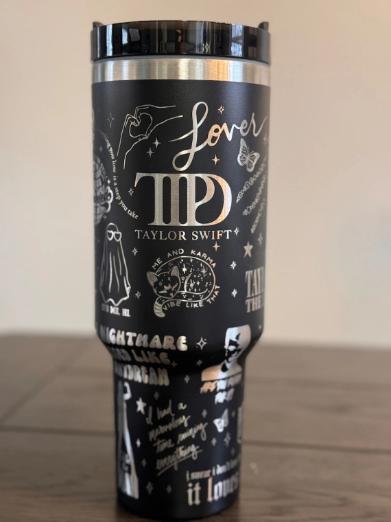 Taylor Swift Album 2024 The Tortured Poets Department Music Custom Swiftie University 30oz or 40oz  Engraved Tumbler HG Midnight Lover 1989