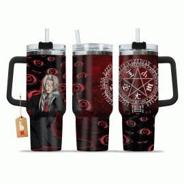 Integra Hellsing Anime Custom 30oz or 40oz Quencher Stainless Steel Tumbler With Handle, Best Gift Idea NVA