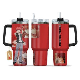 Karma Akabane Assassination Classroom Anime Custom   Quencher 30oz or 40oz Stainless Steel Tumbler With Handle HG